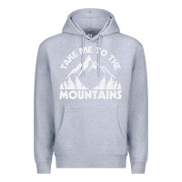 Heather Grey take me to the mountains nature lover Premium Hoodie - linhVisuals