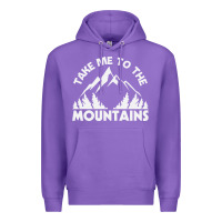 Purple take me to the mountains nature lover Premium Hoodie - linhVisuals