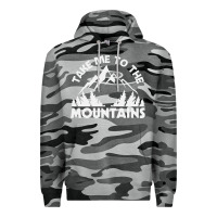 Slate Camo take me to the mountains nature lover Premium Hoodie - linhVisuals
