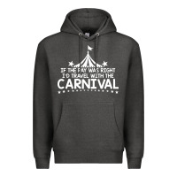 Charcoal Heather carnival Premium Hoodie - linhVisuals