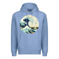 Colony Blue great wave Premium Hoodie - linhVisuals