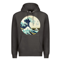 Smoke great wave Premium Hoodie - linhVisuals