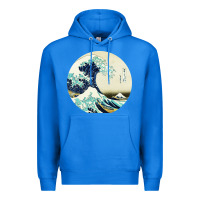 True Royal great wave Premium Hoodie - linhVisuals
