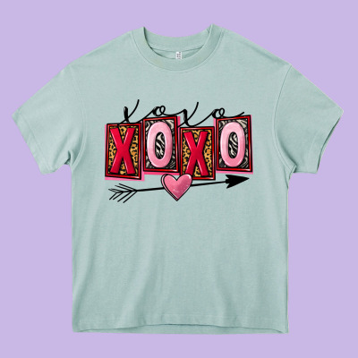 Xoxo Love Heavy Core Tee Designed By Fadigitalartstudio
