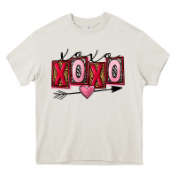 Cream Xoxo Love Heavy Core Tee - FaDigitalArtStudio