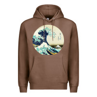 Chestnut great wave Premium Hoodie - linhVisuals