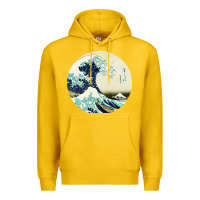 Lemon great wave Premium Hoodie - linhVisuals