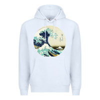 White great wave Premium Hoodie - linhVisuals