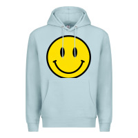 Blue Mist vintage retro happy smiley face 80's 90's aesthetic sweatshirt Premium Hoodie - linhVisuals