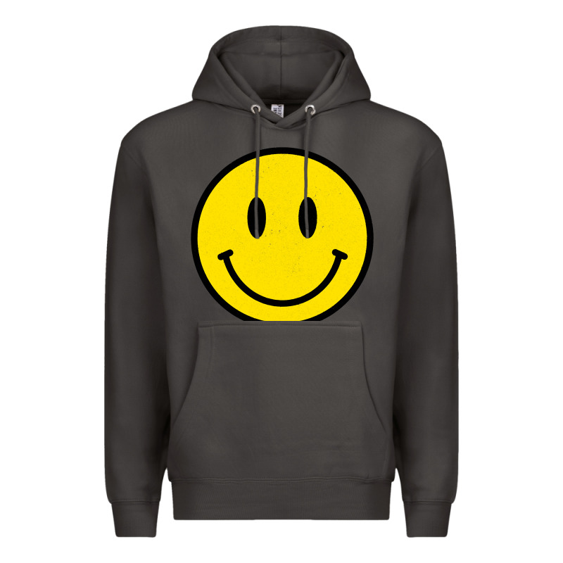 Vintage Retro Happy Smiley Face 80's 90's Aesthetic Sweatshirt Premium Hoodie by linhVisuals | Teevron