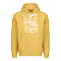 Antique Gold grandpa and grandson the legend t  shirtgrandpa and grandson the legen Premium Hoodie - linhVisuals