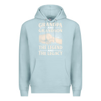 Blue Mist grandpa and grandson the legend t  shirtgrandpa and grandson the legen Premium Hoodie - linhVisuals