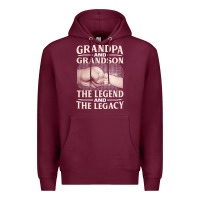Burgundy grandpa and grandson the legend t  shirtgrandpa and grandson the legen Premium Hoodie - linhVisuals