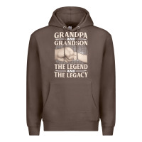 Coffee grandpa and grandson the legend t  shirtgrandpa and grandson the legen Premium Hoodie - linhVisuals