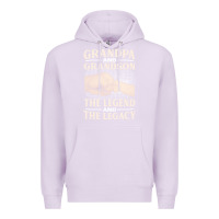 Lilac grandpa and grandson the legend t  shirtgrandpa and grandson the legen Premium Hoodie - linhVisuals