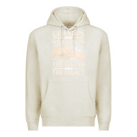 Oatmeal Heather grandpa and grandson the legend t  shirtgrandpa and grandson the legen Premium Hoodie - linhVisuals
