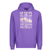 Purple grandpa and grandson the legend t  shirtgrandpa and grandson the legen Premium Hoodie - linhVisuals