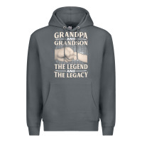 Rock grandpa and grandson the legend t  shirtgrandpa and grandson the legen Premium Hoodie - linhVisuals