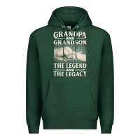 Sports Green grandpa and grandson the legend t  shirtgrandpa and grandson the legen Premium Hoodie - linhVisuals