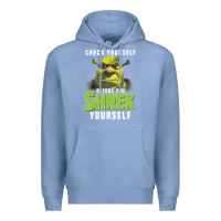Colony Blue sh.rek check yourself before you sh.rek yourself t shirt Premium Hoodie - linhVisuals