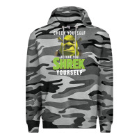 Slate Camo sh.rek check yourself before you sh.rek yourself t shirt Premium Hoodie - linhVisuals