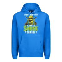 True Royal sh.rek check yourself before you sh.rek yourself t shirt Premium Hoodie - linhVisuals