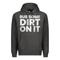 Charcoal Heather vintage funny shirts for men, rub some dirt on it long sleeve t shirt Premium Hoodie - linhVisuals