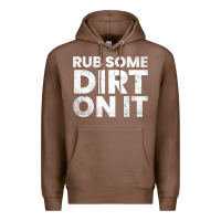 Chestnut vintage funny shirts for men, rub some dirt on it long sleeve t shirt Premium Hoodie - linhVisuals