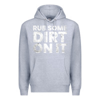 Heather Grey vintage funny shirts for men, rub some dirt on it long sleeve t shirt Premium Hoodie - linhVisuals