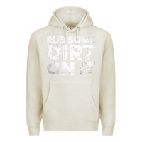 Oatmeal Heather vintage funny shirts for men, rub some dirt on it long sleeve t shirt Premium Hoodie - linhVisuals