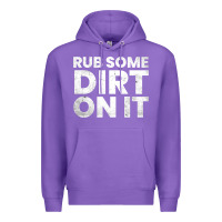 Purple vintage funny shirts for men, rub some dirt on it long sleeve t shirt Premium Hoodie - linhVisuals