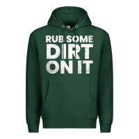 Sports Green vintage funny shirts for men, rub some dirt on it long sleeve t shirt Premium Hoodie - linhVisuals