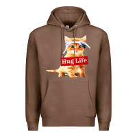 Chestnut hug life kitty cat Premium Hoodie - linhVisuals