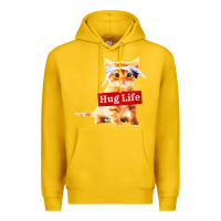 Lemon hug life kitty cat Premium Hoodie - linhVisuals