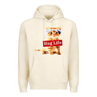 Tofu hug life kitty cat Premium Hoodie - linhVisuals
