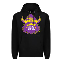 Black skol nordic viking helmet shirt Premium Hoodie - linhVisuals