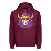 Burgundy skol nordic viking helmet shirt Premium Hoodie - linhVisuals