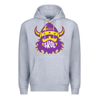 Heather Grey skol nordic viking helmet shirt Premium Hoodie - linhVisuals