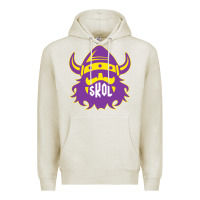 Oatmeal Heather skol nordic viking helmet shirt Premium Hoodie - linhVisuals