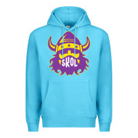 Ocean Blue skol nordic viking helmet shirt Premium Hoodie - linhVisuals