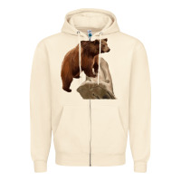 Sandshell California Grizzly Bear Zipper Hoodie - RanaPortraitStore