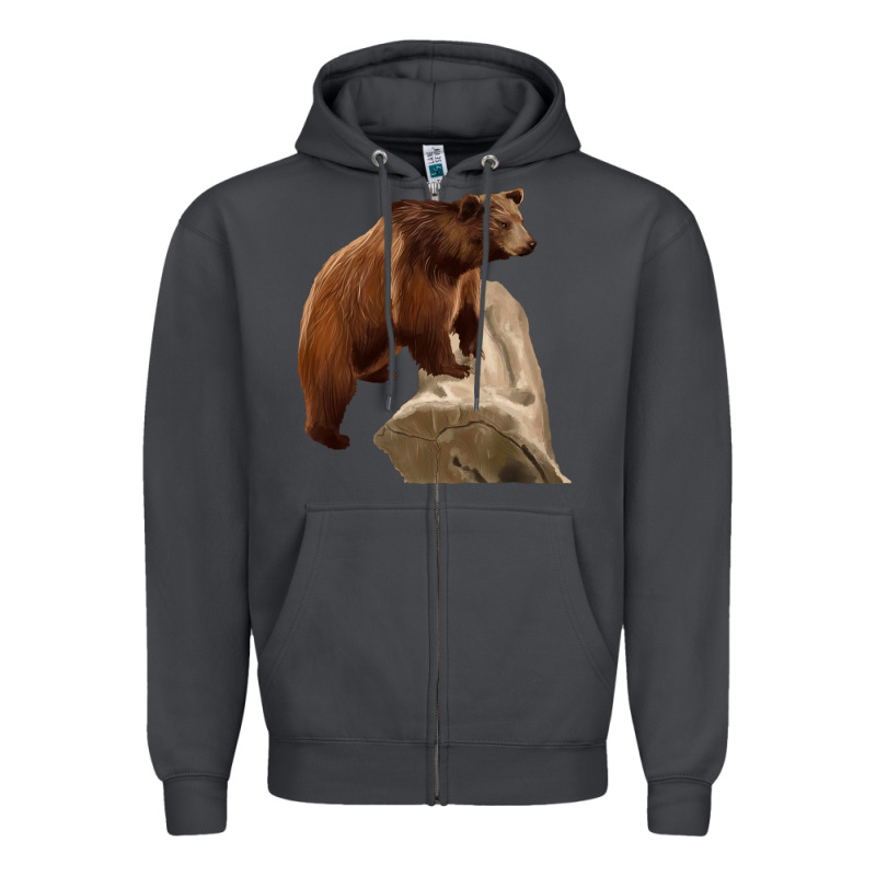 California Grizzly Bear Zipper Hoodie by RanaPortraitStore | Teevron