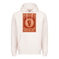 Pale Pink democratic socialist Premium Hoodie - linhVisuals