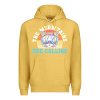 Antique Gold skiing t  shirt ski goggles cat the meowtains are calling skier winter Premium Hoodie - linhVisuals