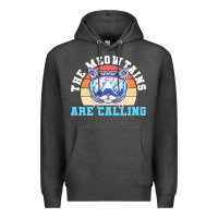 Charcoal Heather skiing t  shirt ski goggles cat the meowtains are calling skier winter Premium Hoodie - linhVisuals