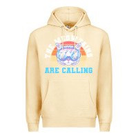 Pina Colada skiing t  shirt ski goggles cat the meowtains are calling skier winter Premium Hoodie - linhVisuals