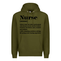 Army Green nurse Premium Hoodie - linhVisuals