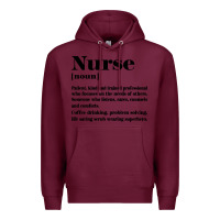 Burgundy nurse Premium Hoodie - linhVisuals