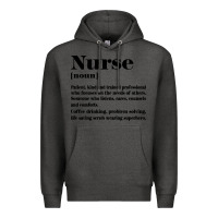 Charcoal Heather nurse Premium Hoodie - linhVisuals
