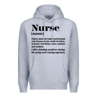 Heather Grey nurse Premium Hoodie - linhVisuals